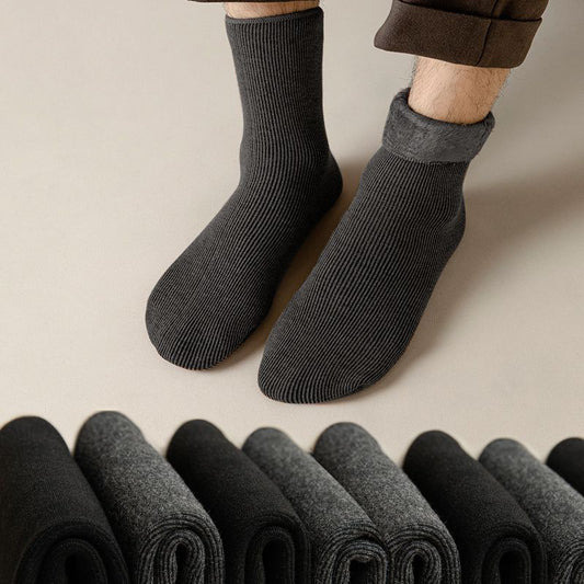 Fleece-lined Warm Elderly Winter Men Room Socks