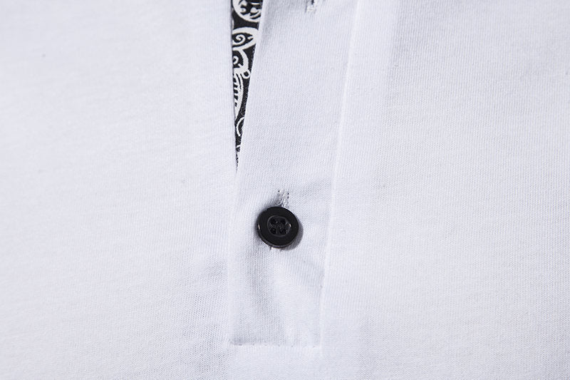 Printed Fashion Polo Collar Plus Size Short Sleeve T-shirt