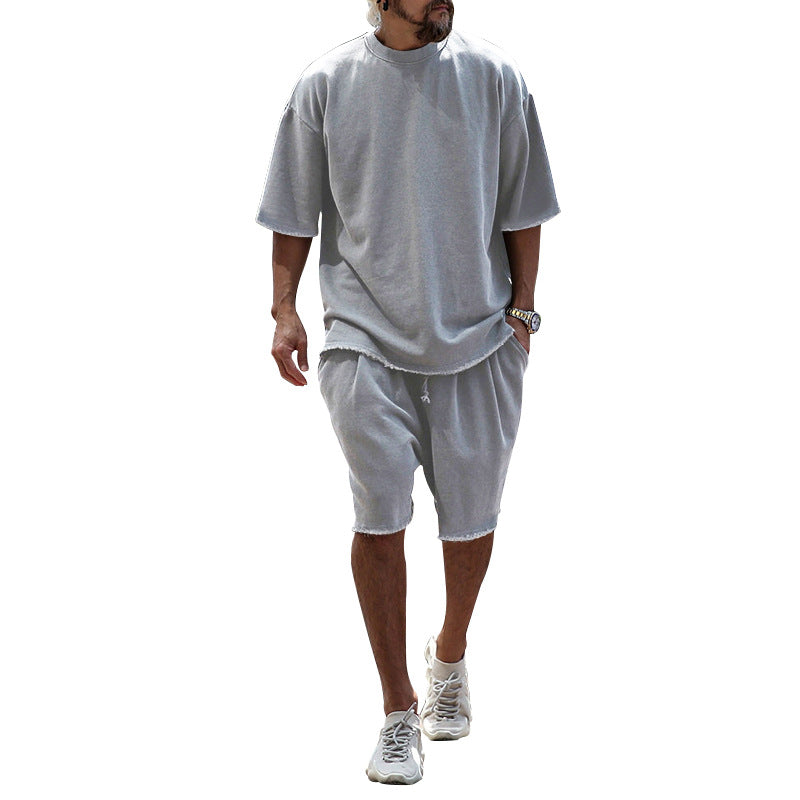 Large Size Casual Men's Suit Loose Short Sleeve