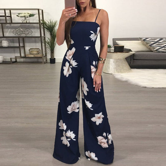 2023 Women Summer Fashion Ladies Clubwear Floral Playsuit Bodycon Party Jumpsuit Trousers