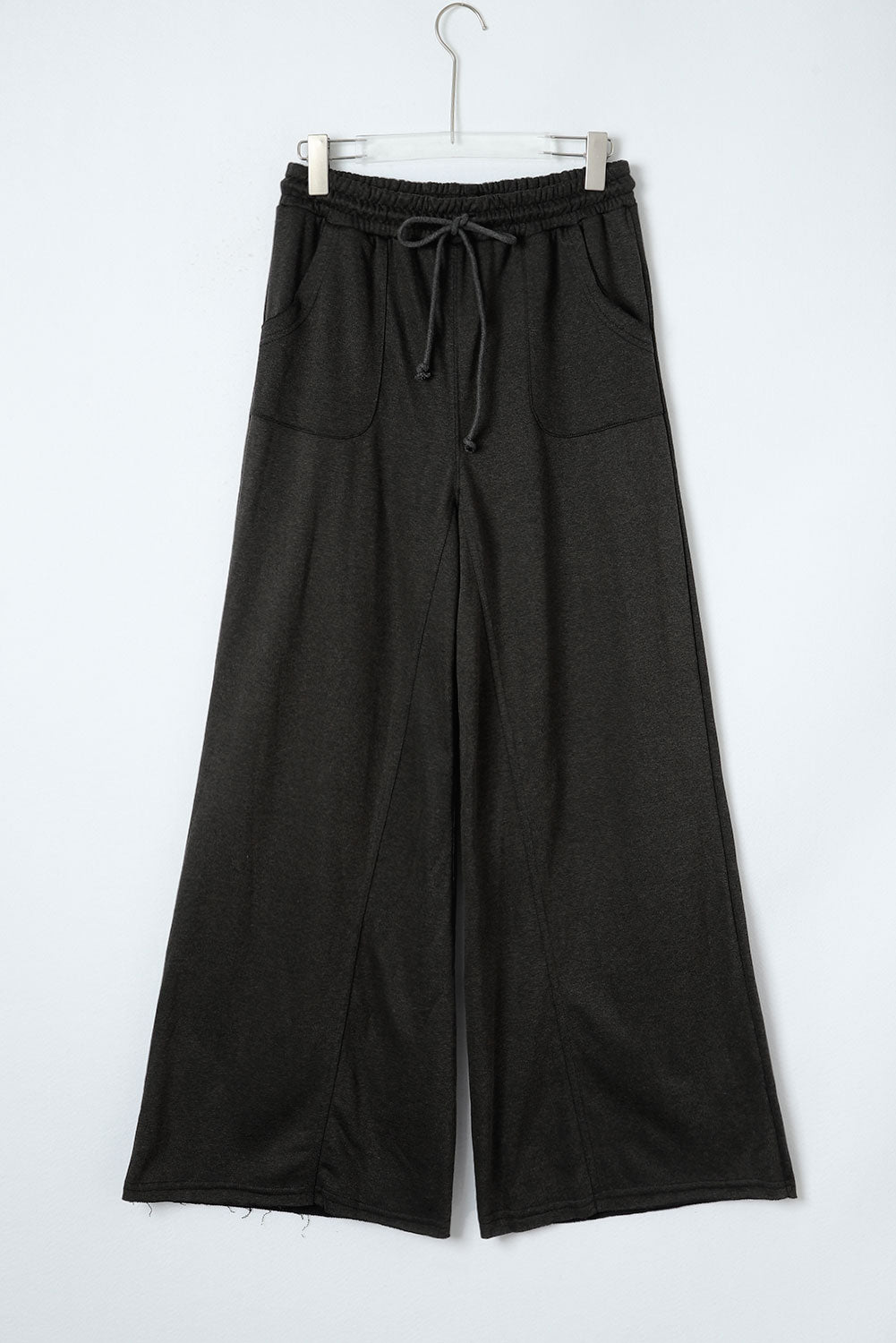 Mineral Washed Drawstring High Waisted Wide Leg Pants