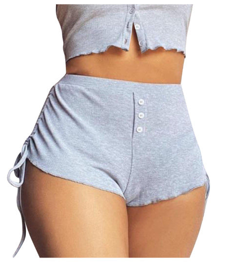 Women's Pants Printed Side Drawstring Shorts