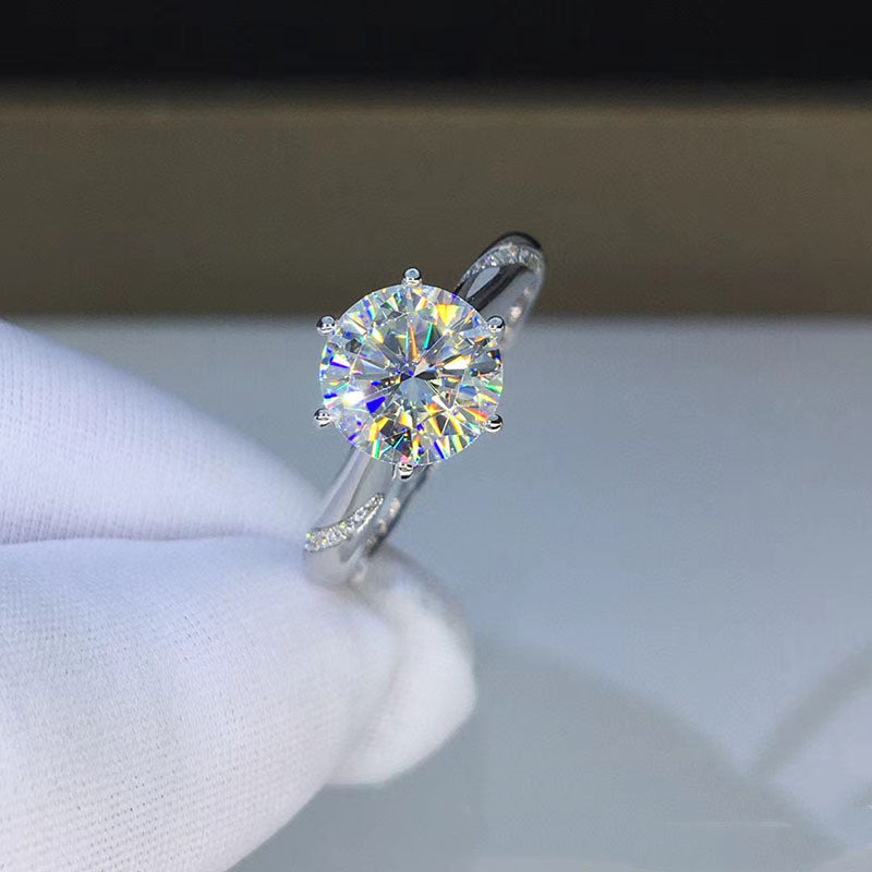 Moissanite White D Color High Clarity Ring
