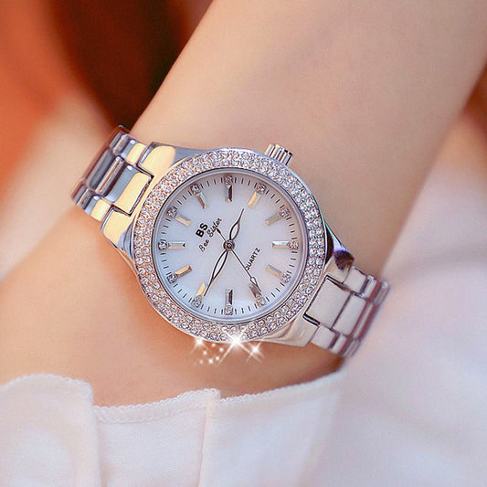 High-end linked watch bs full diamond female watch