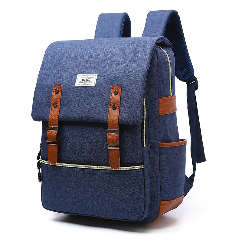 Canvas backpacks for laptop backpack with USB charging fashion travel