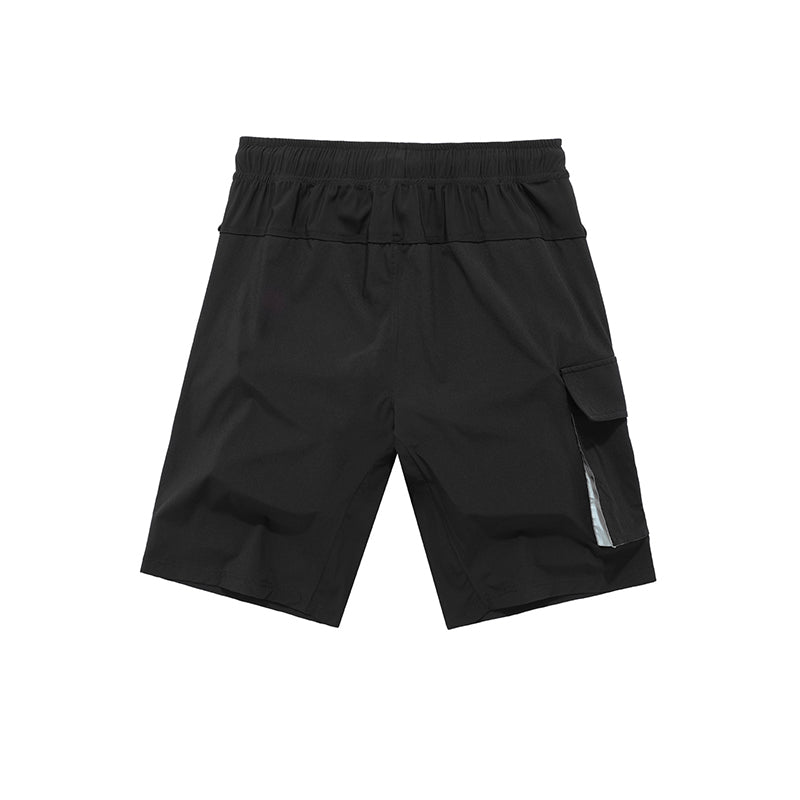 Quick-dry Breathale Solid Thin Cool Elastic Waist Men Pants Zipper Pocket Sports Light Shorts