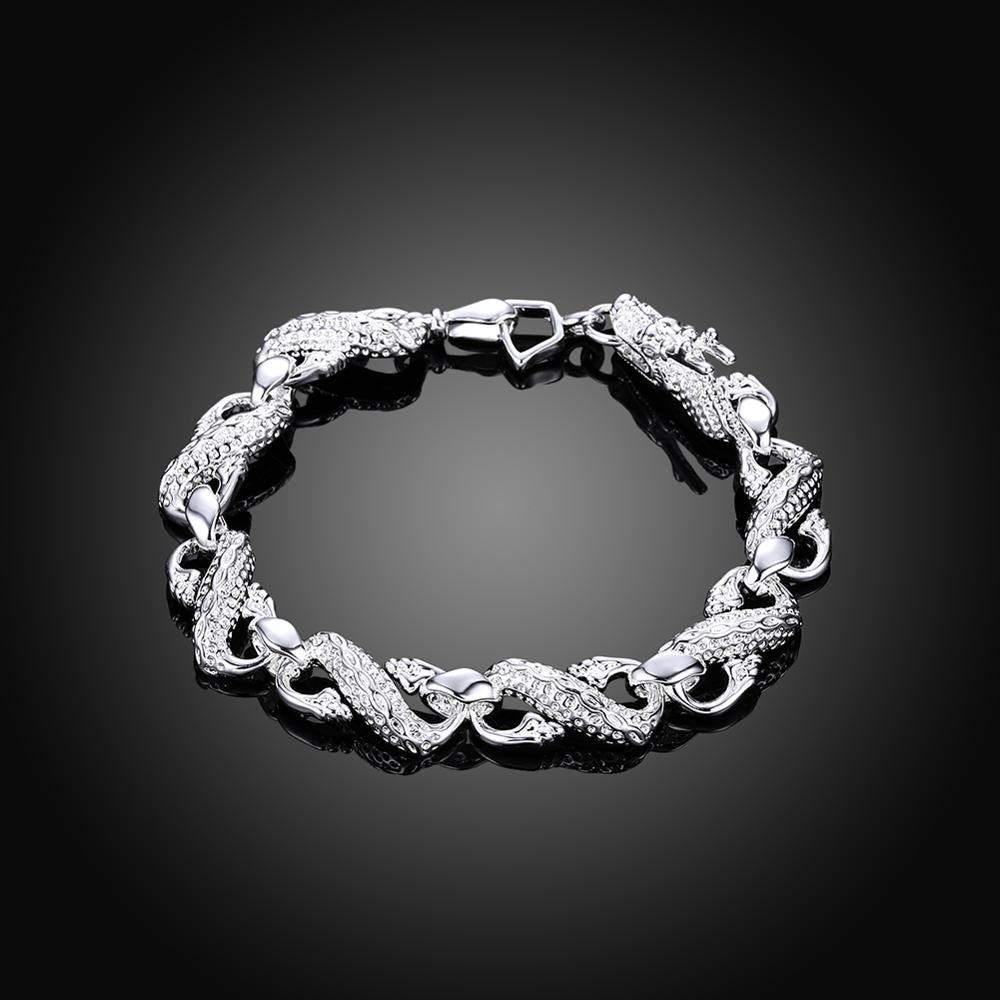 Unisex white dragon bracelet