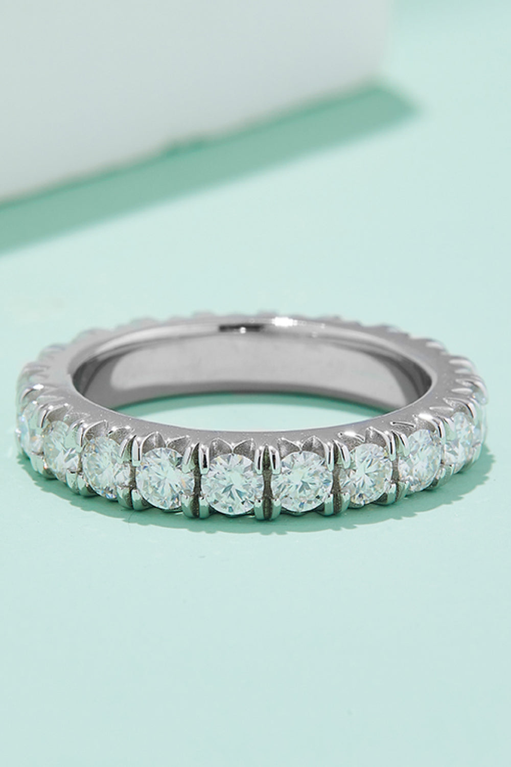 Jewelry 2.3 Carat Moissanite 925 Sterling Silver Eternity Ring