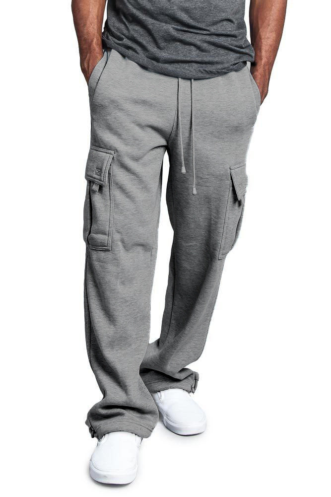 Casual multi-pocket loose straight-leg overalls