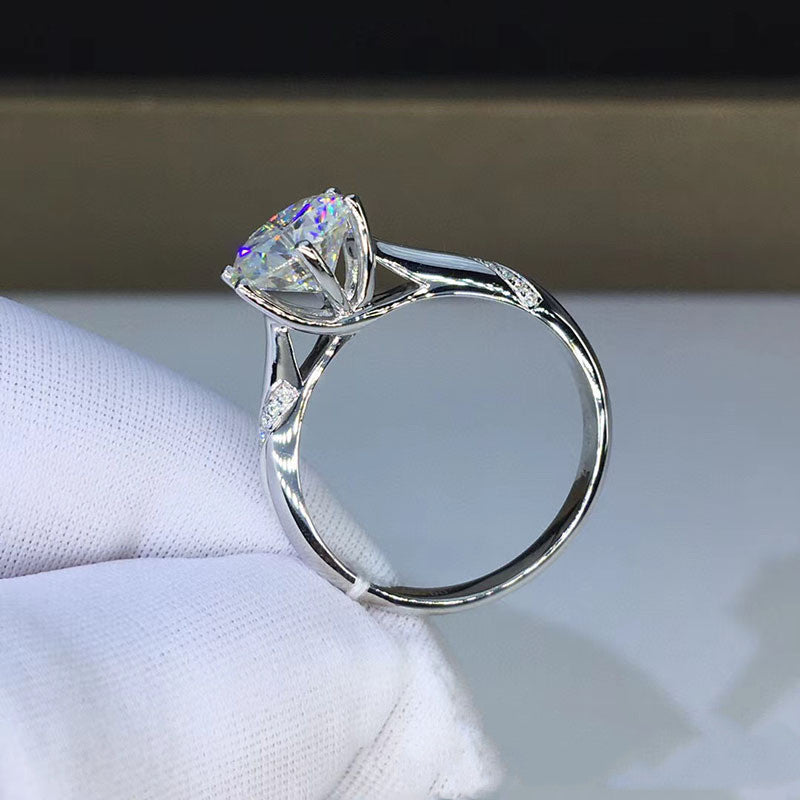 Moissanite White D Color High Clarity Ring