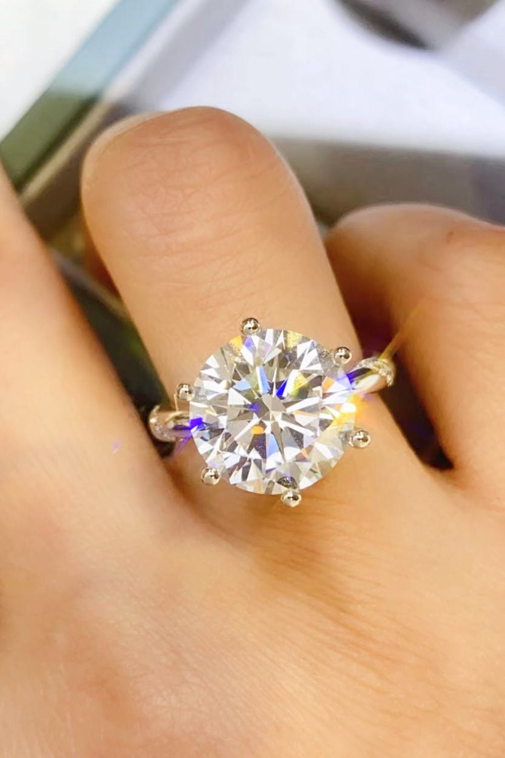 Jewelry 5 Carat Moissanite 6-Prong Ring