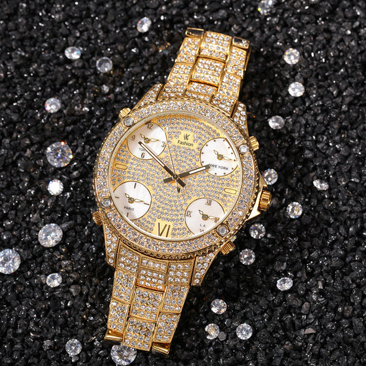 New Full Diamond Large Dial Hip-hop Men's Watches