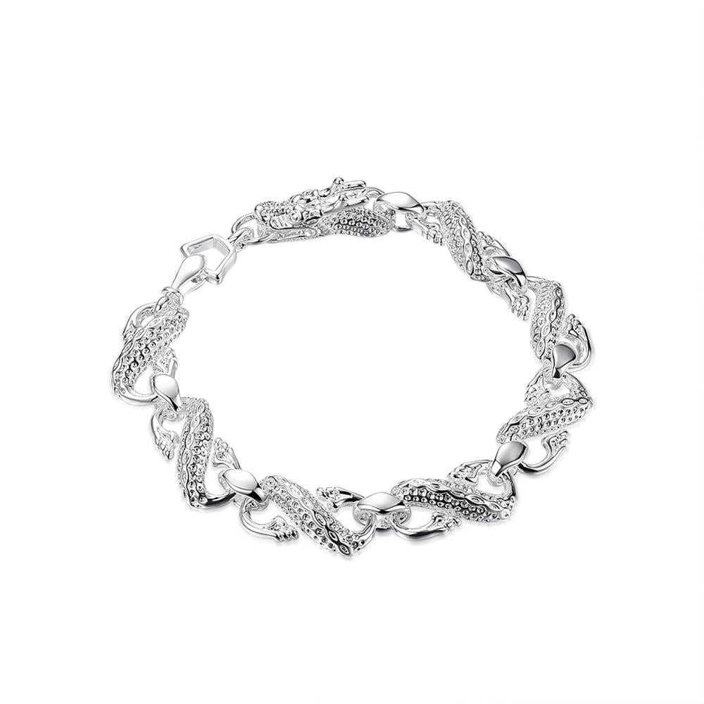 Unisex white dragon bracelet