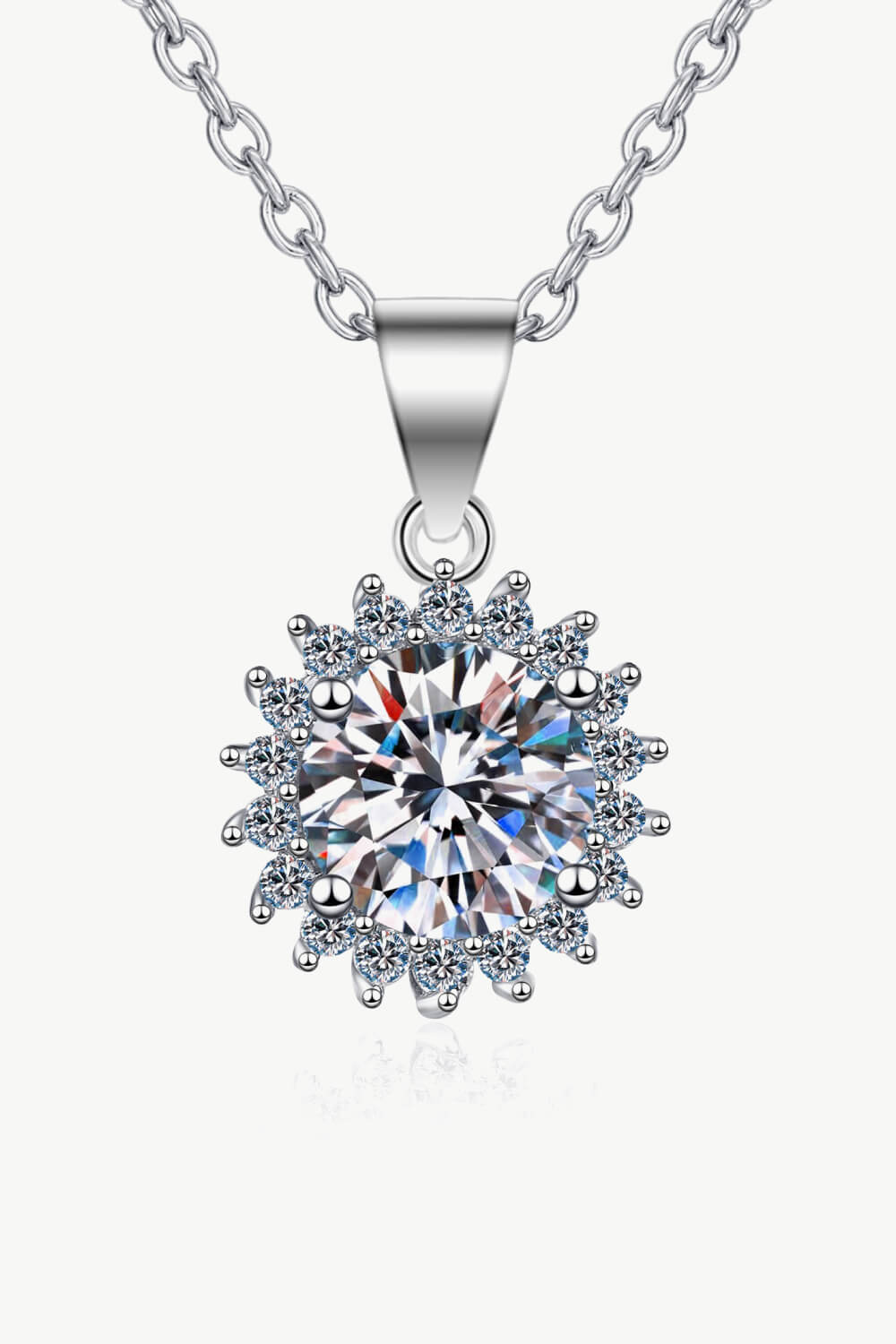 Jewelry 925 Sterling Silver Moissanite Pendant Necklace