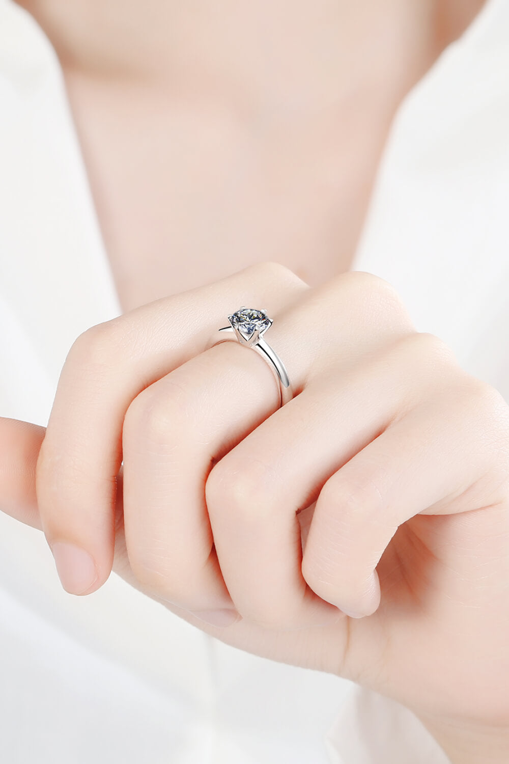 Jewelry 1.5 Carat Moissanite Adjustable Ring