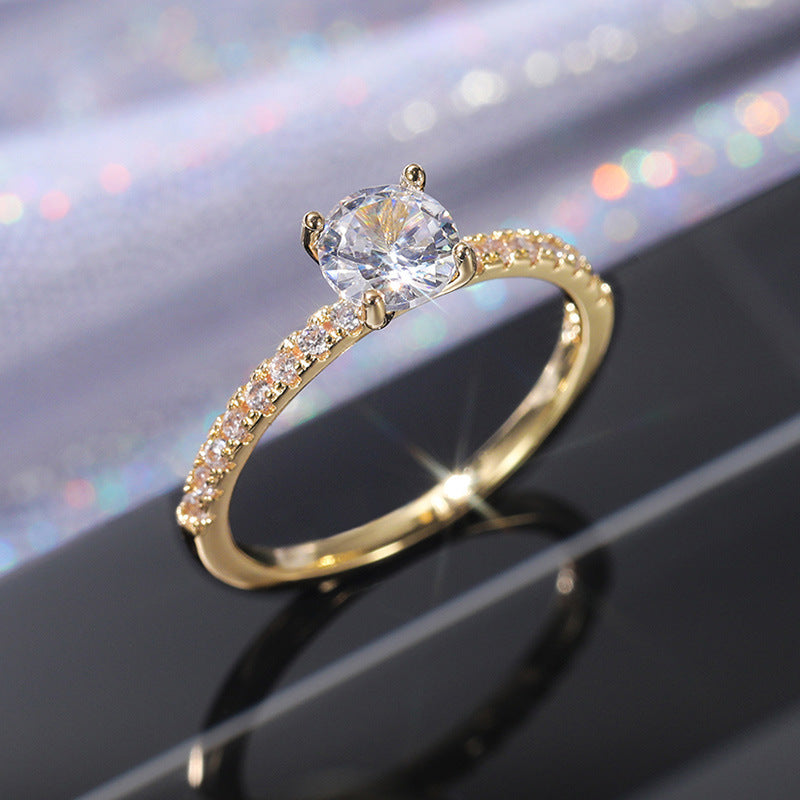 Jewelry American Zircon Engagement Wedding Ring