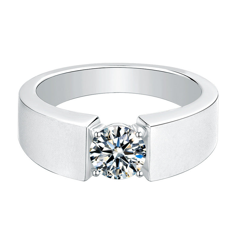 Simple And Fashionable Moissanite Men's Ring