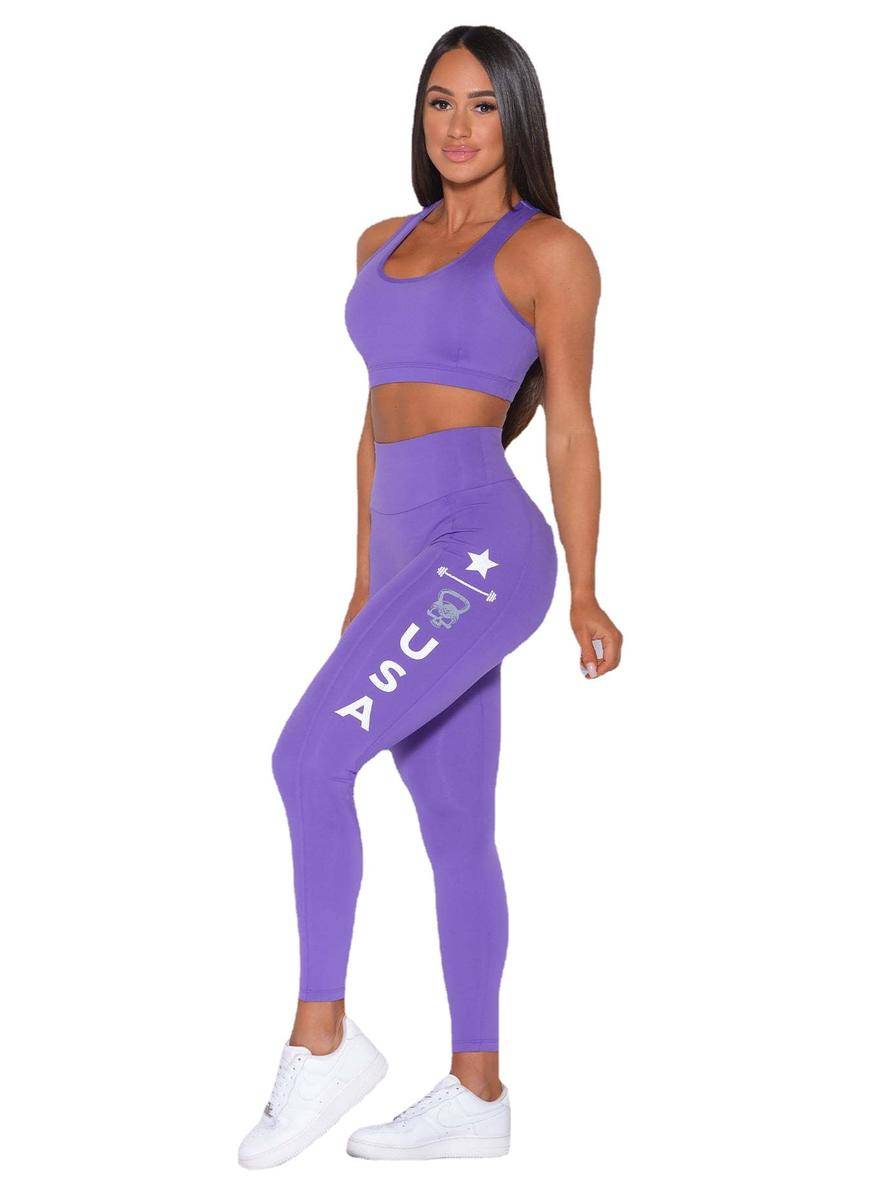 Letter Crisscross Top & Curvy Leggings Active Set