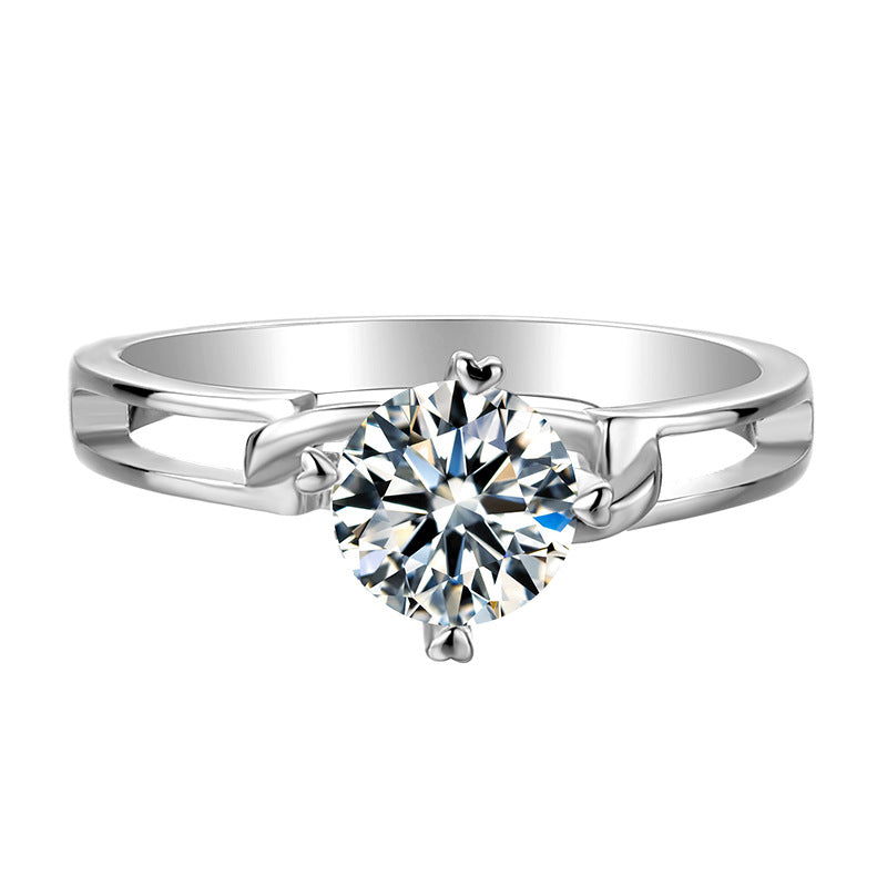 Twisted Arm Butterfly Four Prongs 1 Carat Moissanite Ring