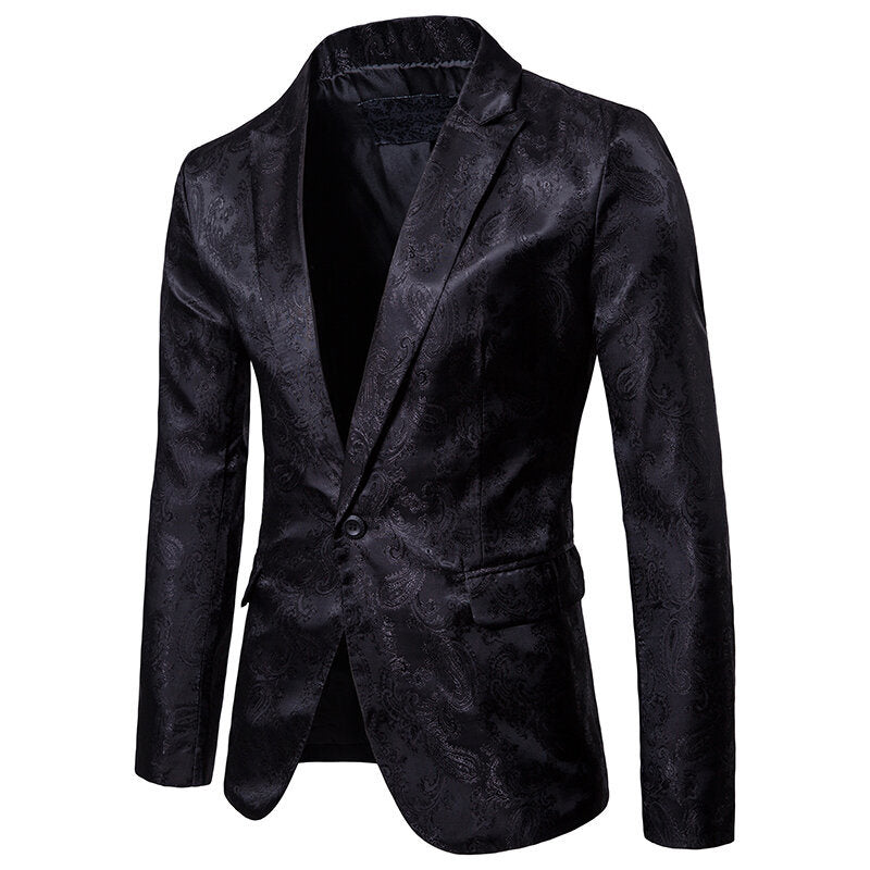 Men Dress Suit Notched Lapel Slim Fit Stylish Blazer