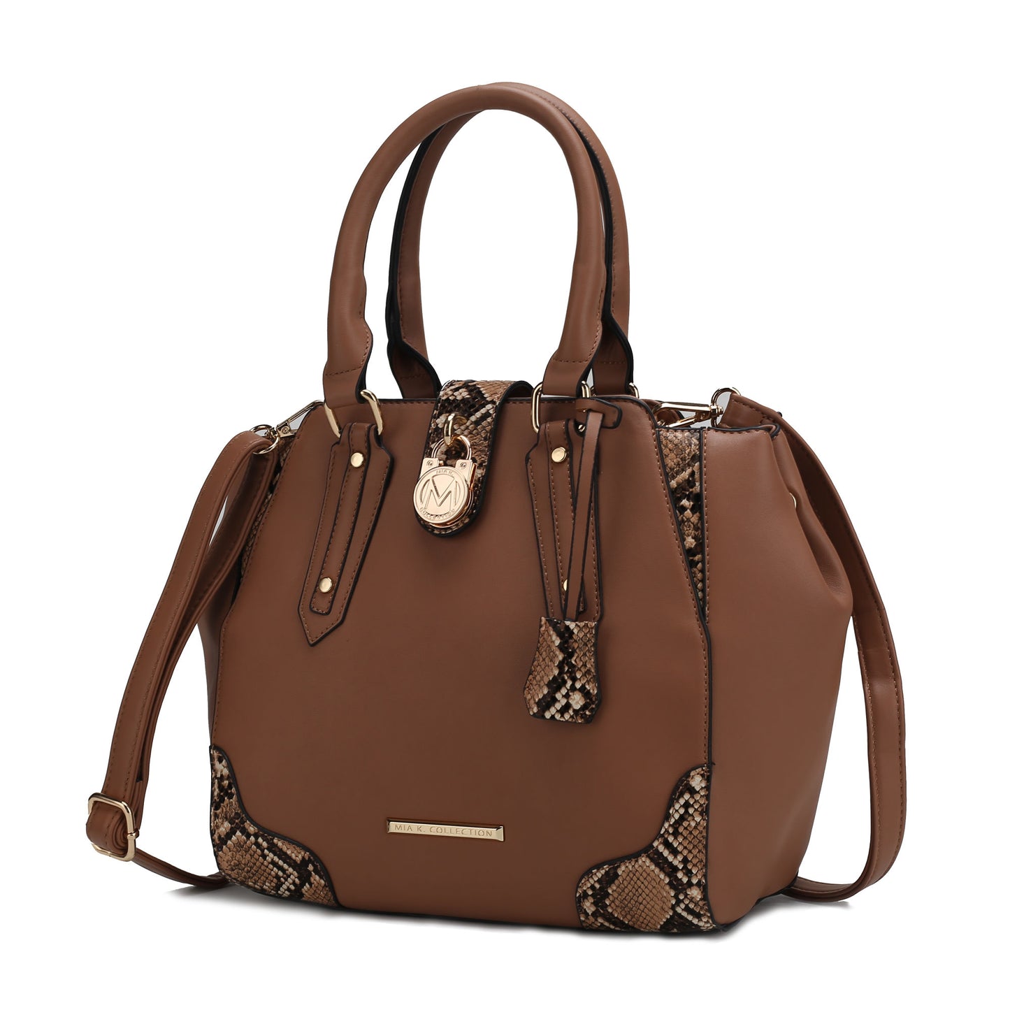 MKF Collection Lorena Snake embossed Vegan Leather Women Satchel Handbag by Mia K