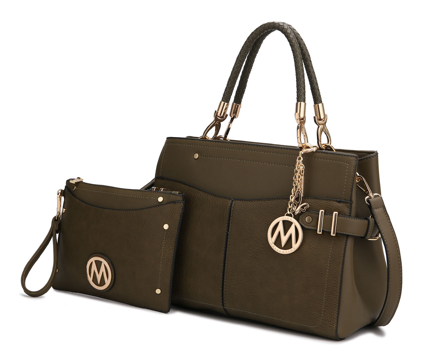 MKF Collection Tenna Satchel Handbag With Wallet Vegan Leather Crossover Womens Purse by Mia k