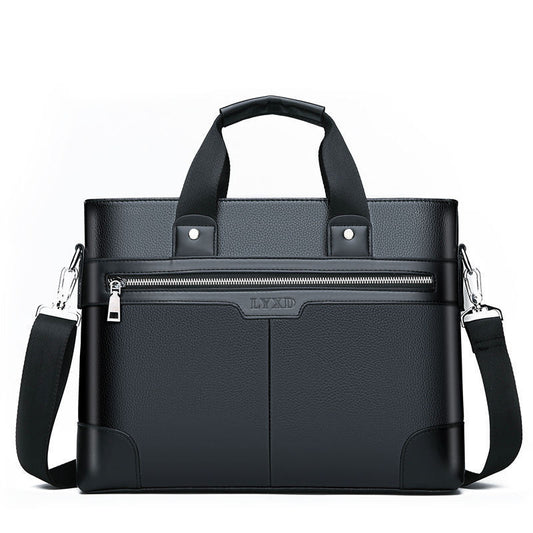 Men's Bag Briefcase Business Commuting Handbag Single Shoulder Crossbody Bag Cross Style Computer Bag