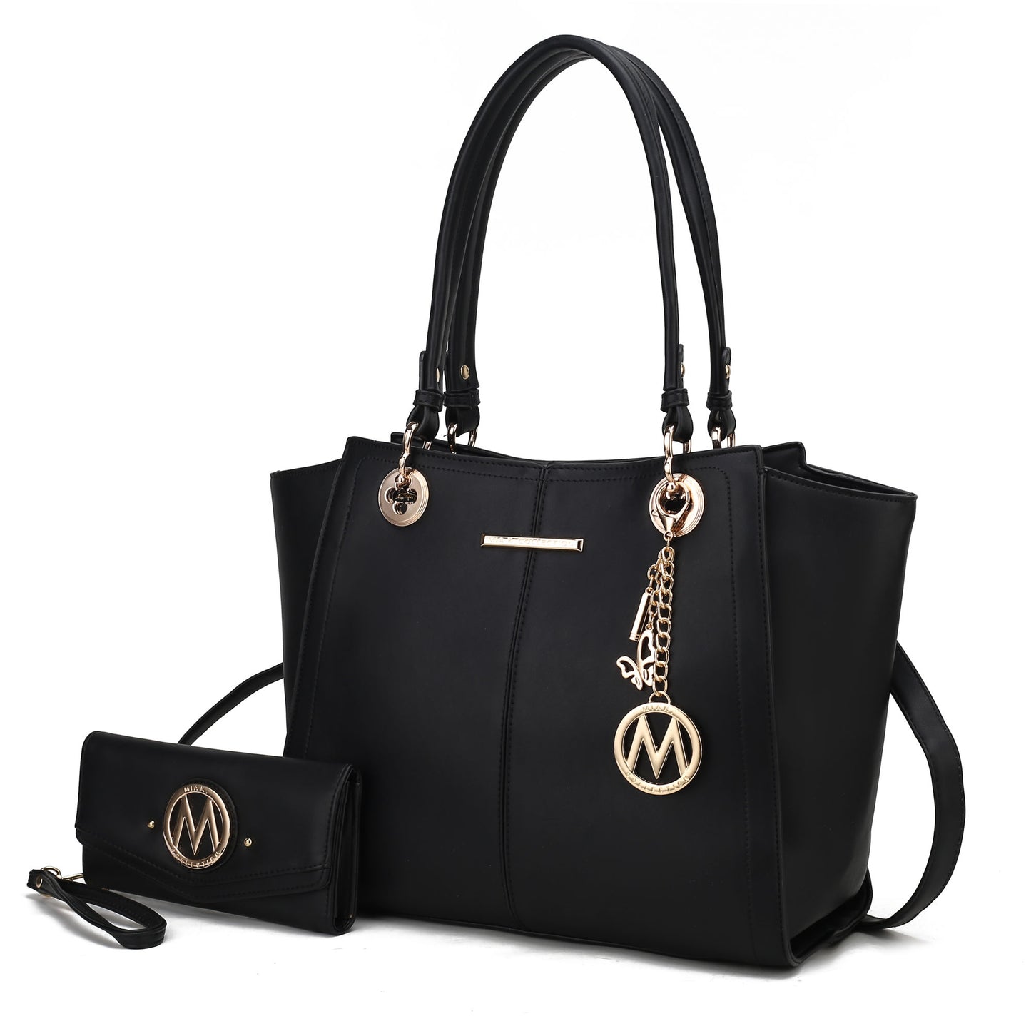 MKF Collection Ivy Vegan Leather Women's Tote Bag by Mia K with wallet -2 pieces